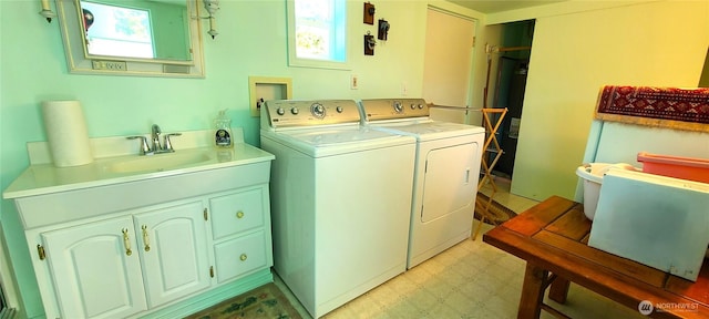 324 Pond Ln, Sequim, WA 98382 - washroom featuring washer and dryer and light floors