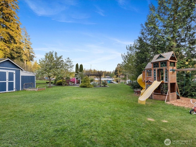 31707 W Lake Ketchum Rd, Stanwood, WA 98292 - view of green lawn featuring a playground