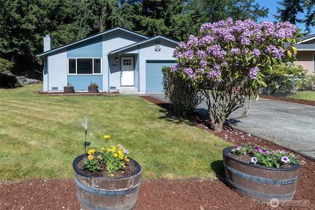 15310 25th St E, Tacoma, WA 98445 - single story home featuring a chimney and an attached garage