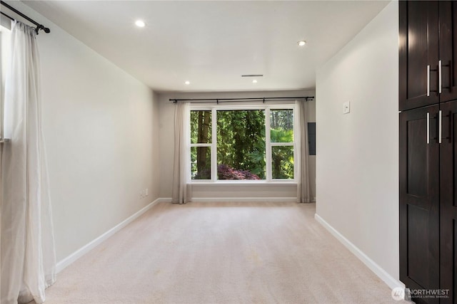 4006 147th Pl SE, Bellevue, WA 98006 - spare room with recessed lighting, baseboards, and light carpet