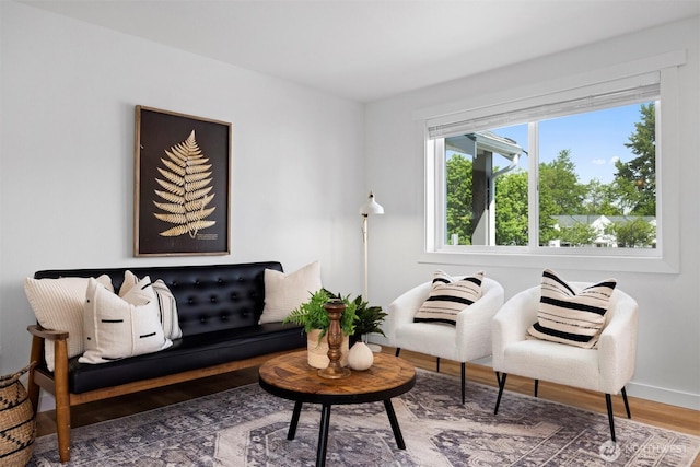 4243 Wintergreen Cir Unit 136, Bellingham, WA 98226 - sitting room with wood finished floors and baseboards