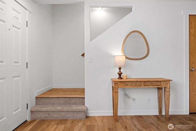 4243 Wintergreen Cir Unit 136, Bellingham, WA 98226 - stairway with wood finished floors and baseboards