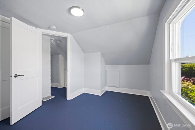 2921 Ellis St, Bellingham, WA 98225 - additional living space featuring lofted ceiling, concrete flooring, and baseboards