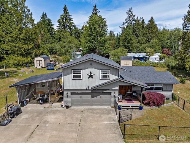 740 NW Saddle Creek Ln, Bremerton, WA 98311 - view of front of property featuring concrete driveway and an attached garage