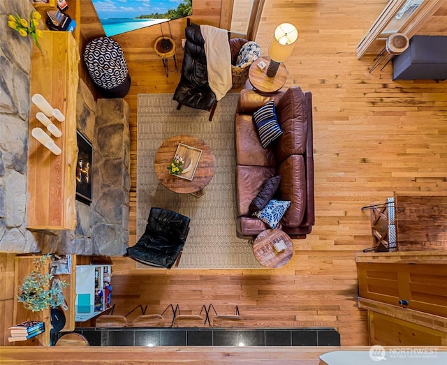 44019 Fir Rd, Gold Bar, WA 98251 - living area featuring wooden walls