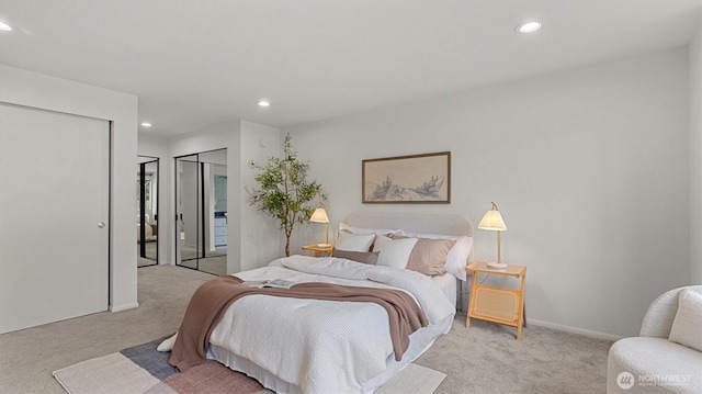 11405 SE 65th St, Bellevue, WA 98006 - carpeted bedroom featuring recessed lighting and baseboards