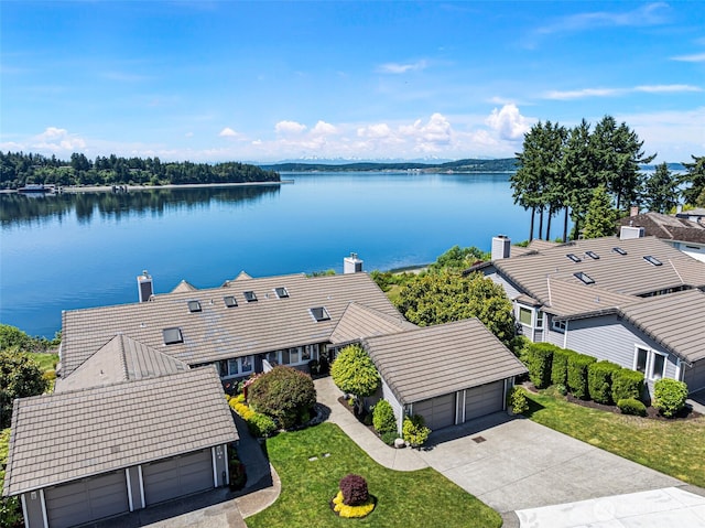 52 Chapman Loop Unit D, Steilacoom, WA 98388 - view from above of property with a large body of water