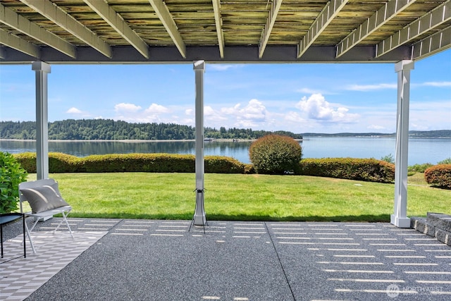 52 Chapman Loop Unit D, Steilacoom, WA 98388 - view of patio with a water view