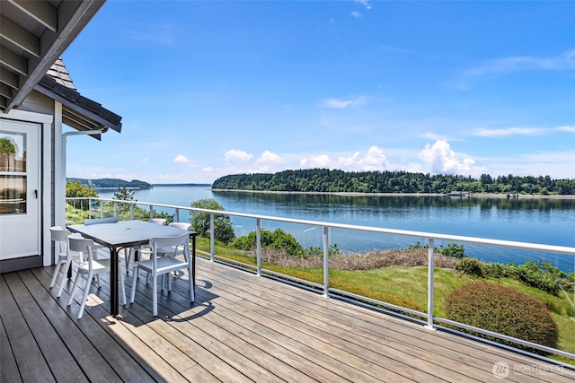 52 Chapman Loop Unit D, Steilacoom, WA 98388 - wooden deck with a water view