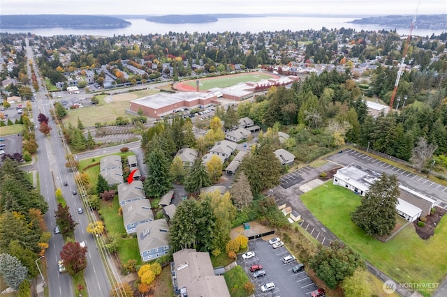 5822 N 35th St Unit C9, Tacoma, WA 98407 - aerial view of residential area with a nearby body of water