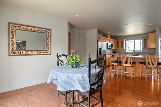 1257 Canterbury Ln, Oak Harbor, WA 98277 - dining room featuring light wood finished floors, baseboards, and recessed lighting