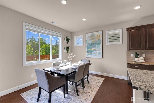 17518 39th Ave SE, Bothell, WA 98012 - dining space with baseboards, recessed lighting, and dark wood finished floors