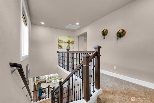 17518 39th Ave SE, Bothell, WA 98012 - stairway featuring carpet, baseboards, and recessed lighting