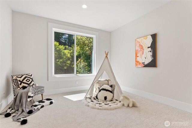 14511 SE 21st Pl, Bellevue, WA 98007 - recreation room featuring carpet and recessed lighting