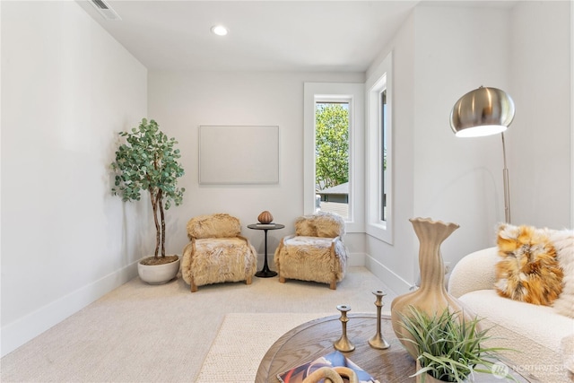 14511 SE 21st Pl, Bellevue, WA 98007 - sitting room with carpet flooring, baseboards, and recessed lighting