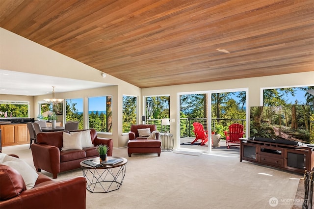 4906 157th Ave SE, Bellevue, WA 98006 - sunroom featuring a chandelier and lofted ceiling