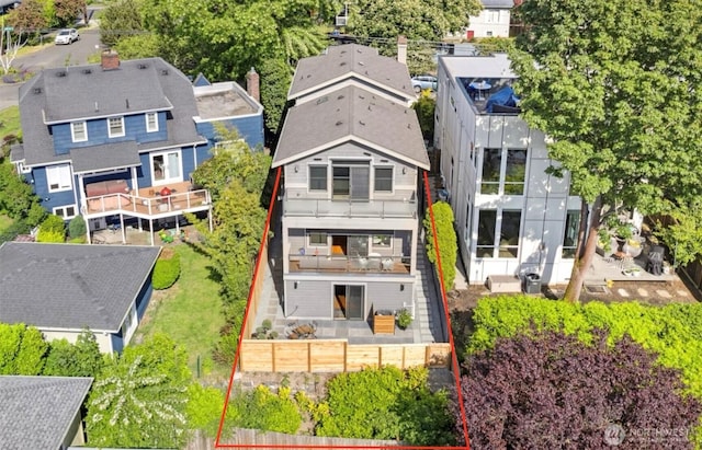 1109 30th Ave S, Seattle, WA 98144 - aerial view of residential area with property boundaries highlighted