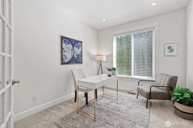 7301 NE 155th St, Kenmore, WA 98028 - carpeted office with baseboards and recessed lighting