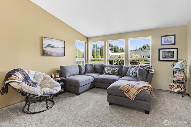 11420 232nd Avenue Ct E, Buckley, WA 98321 - living area with carpet flooring and lofted ceiling