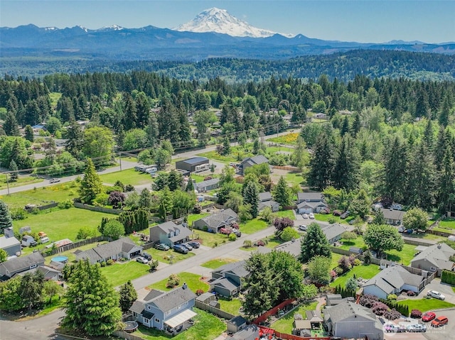 11420 232nd Avenue Ct E, Buckley, WA 98321 - aerial view of residential area featuring a forest and a mountainous background
