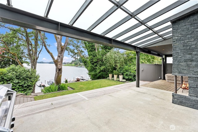 7708 Walnut St SW, Lakewood, WA 98498 - view of patio / terrace featuring a deck with water view