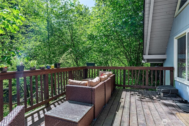 1741 NE Tahuya River Dr, Tahuya, WA 98588 - deck featuring an outdoor living space