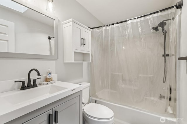 13629 26th Pl W Unit B104, Lynnwood, WA 98087 - bathroom with shower / bath combo, toilet, and vanity