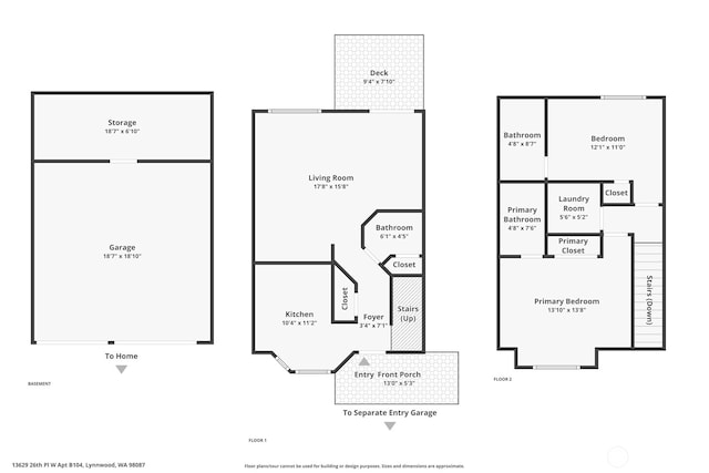 13629 26th Pl W Unit B104, Lynnwood, WA 98087 - room layout