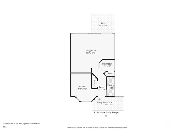 13629 26th Pl W Unit B104, Lynnwood, WA 98087 - floor plan / room layout