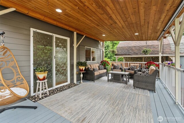 13327 SE 279th Pl, Kent, WA 98042 - deck featuring an outdoor living space