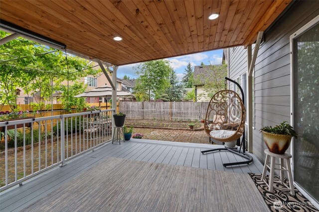 13327 SE 279th Pl, Kent, WA 98042 - wooden terrace with a fenced backyard