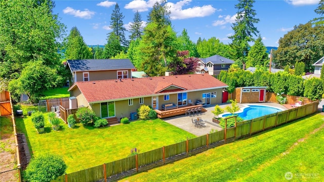 26933 NE Cherry St, Duvall, WA 98019 - rear view of property featuring a wooden deck, a tiled roof, and cooling unit