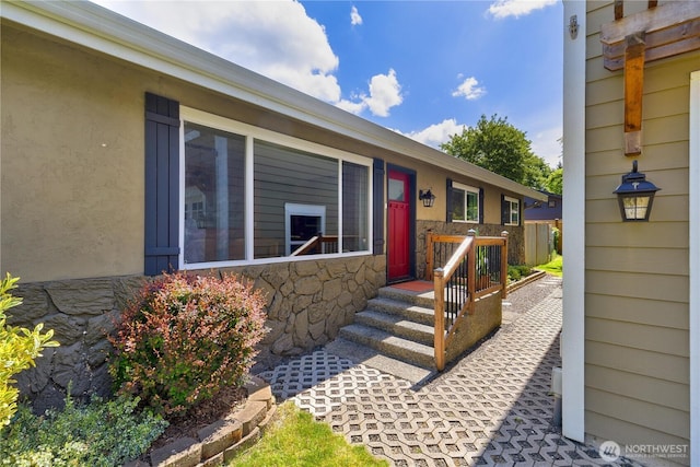 26933 NE Cherry St, Duvall, WA 98019 - entrance to property with stone siding and stucco siding
