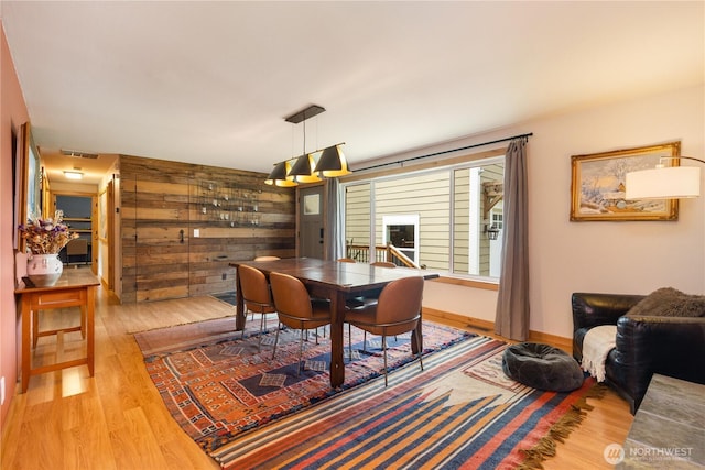 26933 NE Cherry St, Duvall, WA 98019 - dining space with wood finished floors and wooden walls