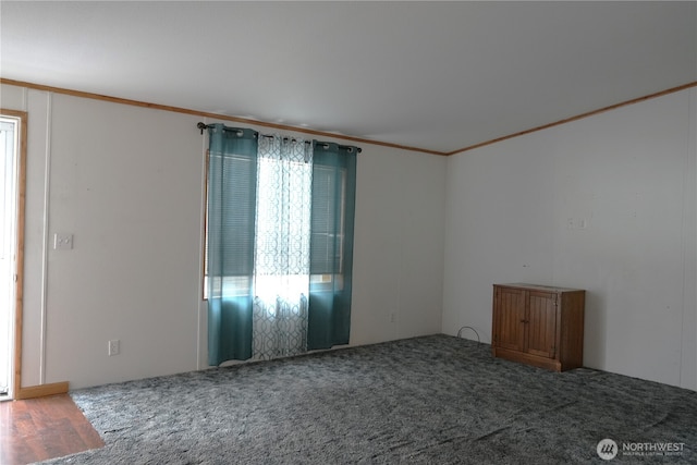 10711 62nd St E Unit 81A, Puyallup, WA 98372 - spare room featuring crown molding and carpet floors