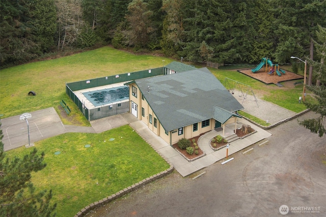 7755 NE Seawind Ave, Poulsbo, WA 98370 - view from above of property