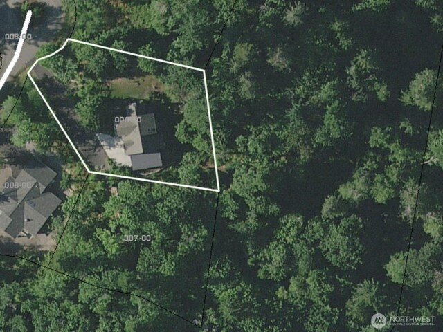 3029 Yankee Girl Cir NE, Bainbridge Island, WA 98110 - aerial map of property and surrounding area with property boundaries highlighted