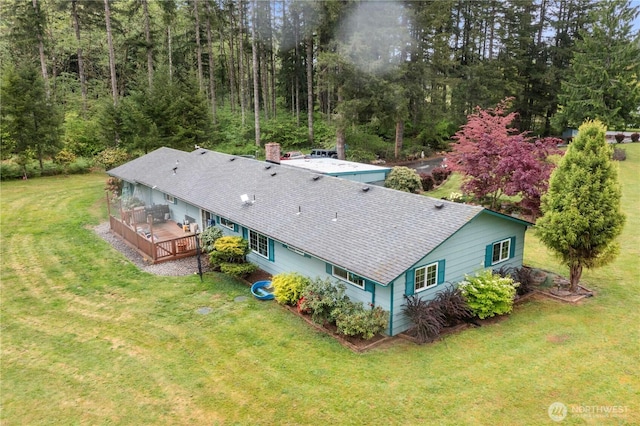 1487 Centralia Alpha Rd, Chehalis, WA 98532 - view from above of property with a forest