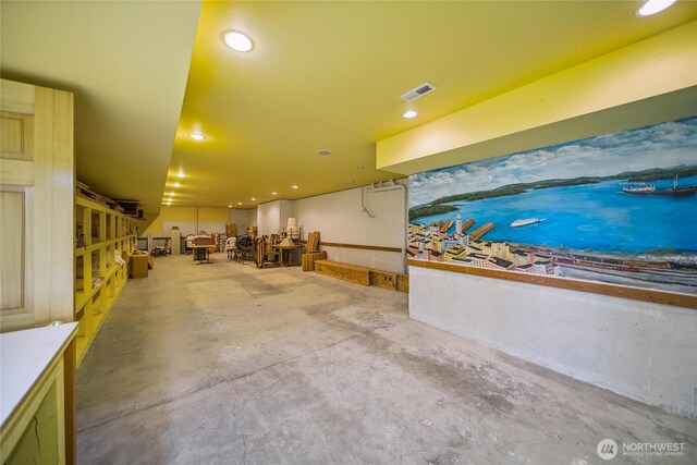 8151 E Seaview Dr, Port Orchard, WA 98366 - misc room with concrete floors and recessed lighting