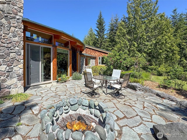 2734 Blue Mountain Rd, Sequim, WA 98362 - view of patio featuring outdoor dining area