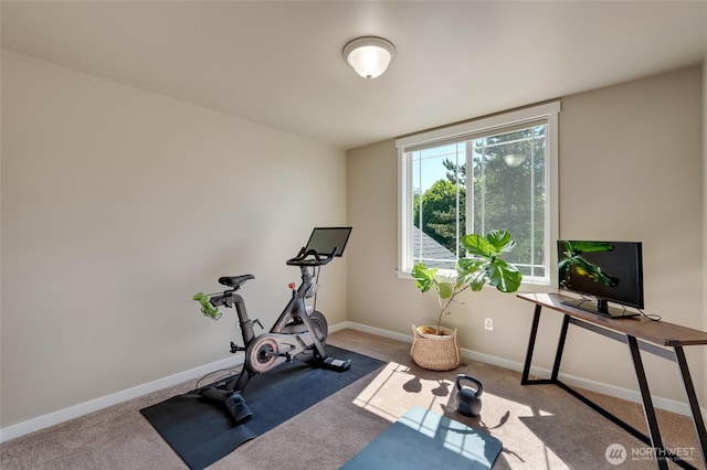 4844 Bridgeport Pl, Mukilteo, WA 98285 - workout area featuring carpet floors and baseboards
