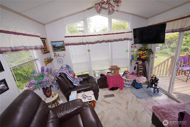 1710 254th St, Ocean Park, WA 98640 - sunroom / solarium with vaulted ceiling and healthy amount of natural light