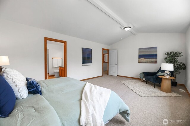 11724 1st Pl SE, Lake Stevens, WA 98258 - bedroom with carpet flooring, baseboards, and ensuite bath