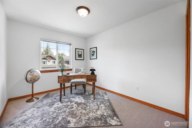 11724 1st Pl SE, Lake Stevens, WA 98258 - home office with carpet flooring and baseboards