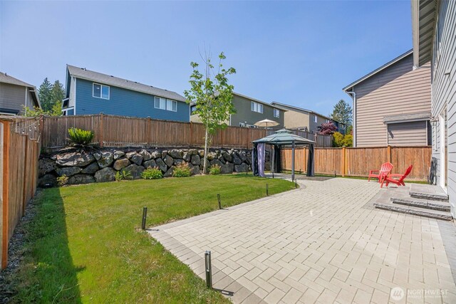 11724 1st Pl SE, Lake Stevens, WA 98258 - view of patio / terrace featuring a gazebo