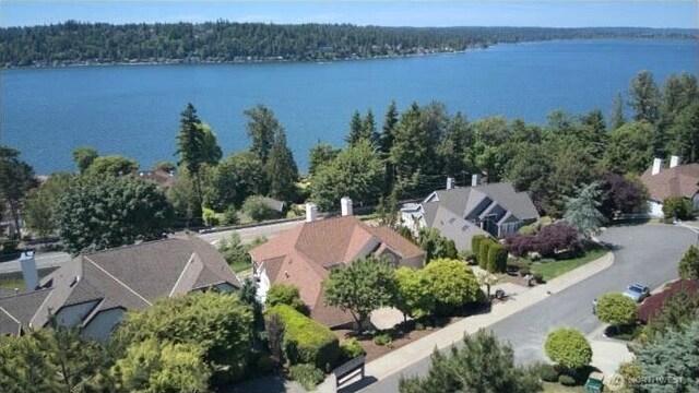 1653 204th Ave NE, Sammamish, WA 98074 - aerial perspective of suburban area featuring a large body of water