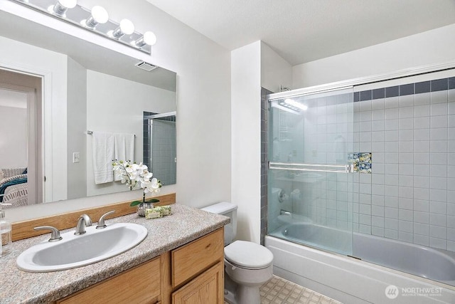 1112 SW 326th Pl, Federal Way, WA 98023 - full bathroom with toilet, vanity, and shower / bath combination with glass door