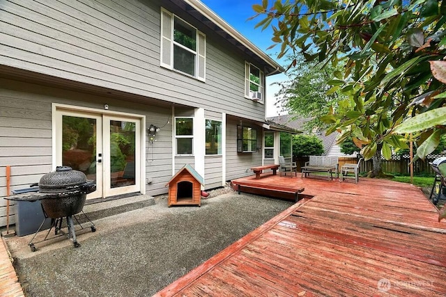 1112 SW 326th Pl, Federal Way, WA 98023 - wooden terrace with french doors and a grill