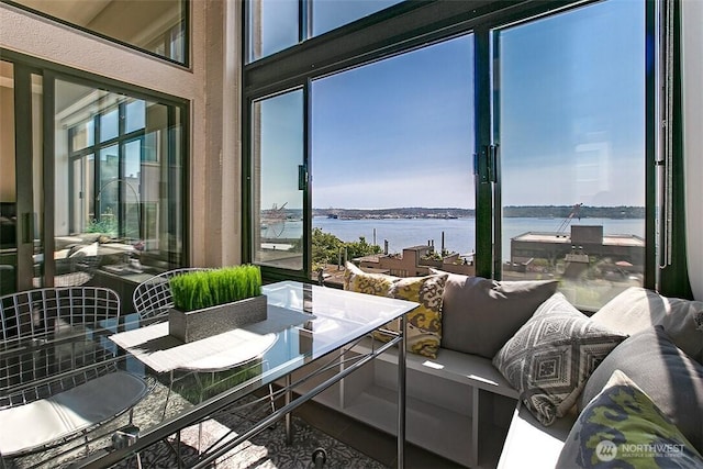 2021 1st Ave Unit G4, Seattle, WA 98121 - living area featuring a water view