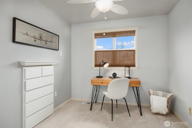 35314 SE Sequoia Pl Unit B, Snoqualmie, WA 98065 - carpeted office space with a ceiling fan and baseboards